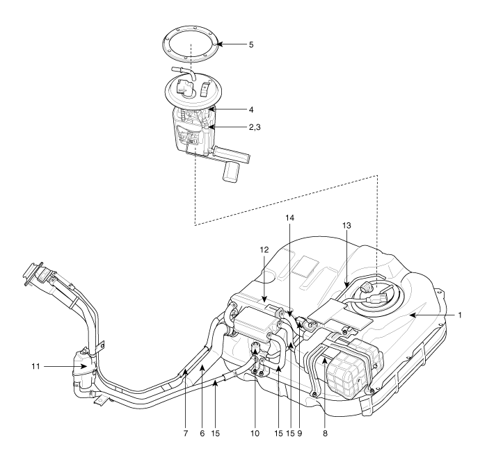 Hyundai Elantra: Components and Components Location - Fuel Delivery