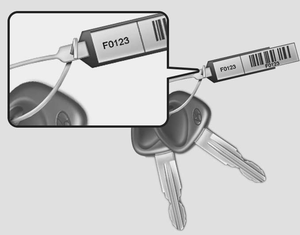 The key code number is stamped on the bar code tag attached to the key set. Should