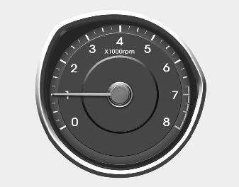 The tachometer indicates the approximate number of engine revolutions per minute