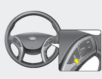 Push the cruise ON/OFF button (the CRUISE indicator light in the instrument cluster