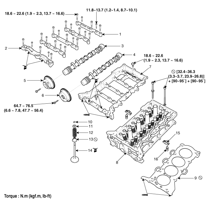 Hyundai Elantra: Cylinder Head. Components and Components ... honda k24 belt diagram 