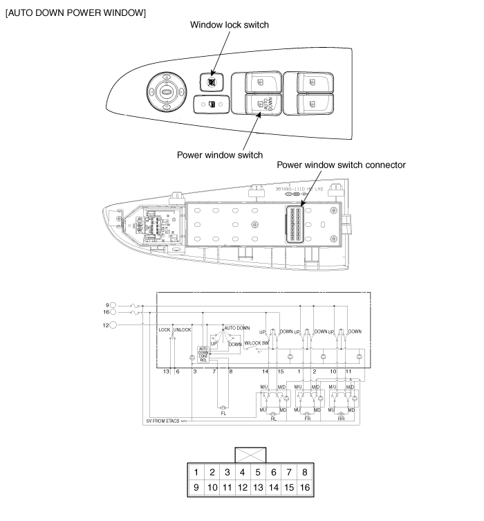 Assist Power Window Switch