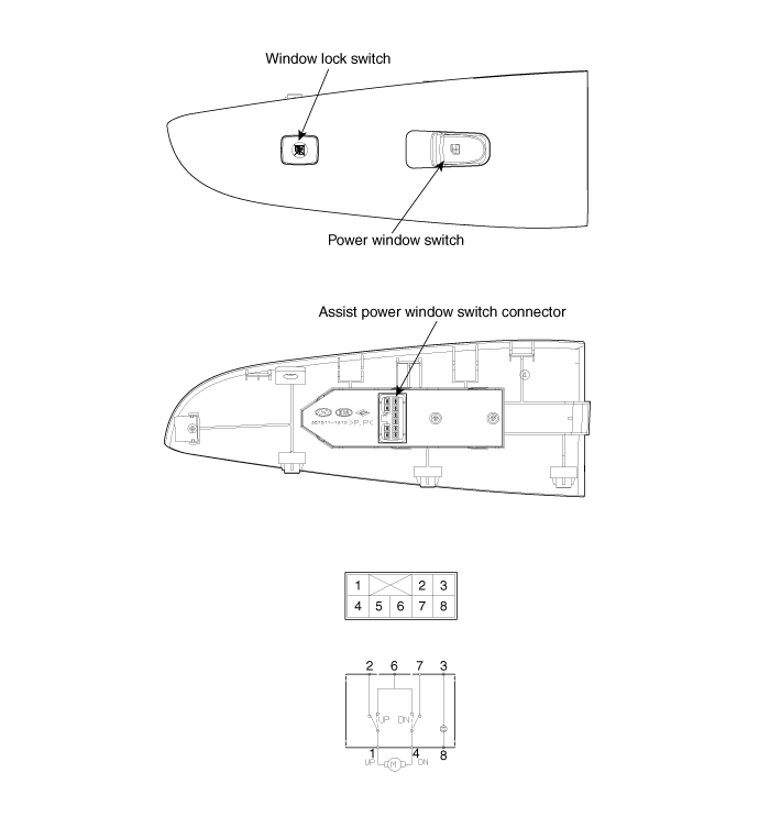 Rear Power Window Switch