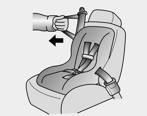 3. Pull the shoulder portion of the seat belt all the way out. When the shoulder