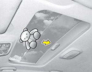 If an object or part of the body is detected while the sunroof is closing automatically,