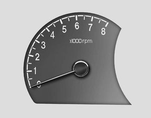 The tachometer indicates the approximate number of engine revolutions per minute
