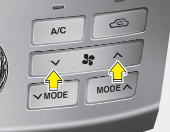 The fan speed can be set to the desired speed by pressing the fan speed control