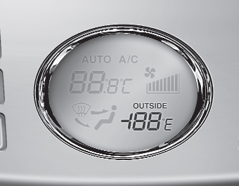 The current outer temperature is displayed in 1°C where the temperature range