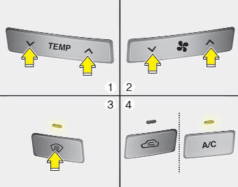 1. Select desired fan speed.