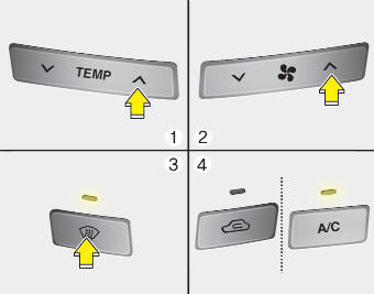 1. Set fan speed to the highest (extreme right) position.