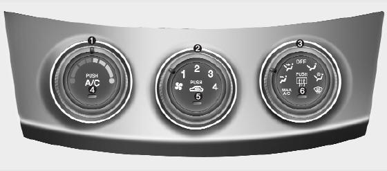 1. Temperature control knob