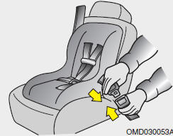 To install a child restraint system on the outboard or center rear seats, do