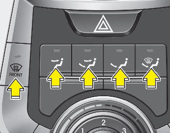 The mode selection button controls the direction of the air flow through the