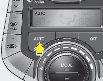 The automatic climate control system is controlled by simply setting the desired