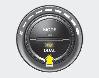 Adjusting the driver and passenger side temperature individually