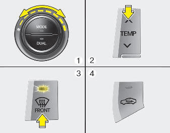 1. Select desired fan speed.