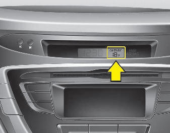 The current outside temperature is displayed in 1°F (1°C) increments.