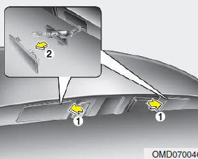 1. Remove the cover by pressing it as direction of the arrows.