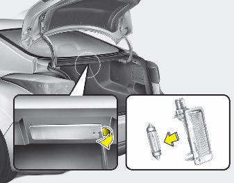 Luggage lamp (if equipped)